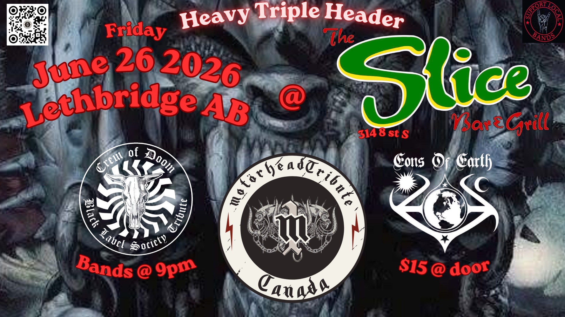M1 Motörhead tribute - Crew of Doom Black Label Society Tribute with Special Guests Eons of Earth
